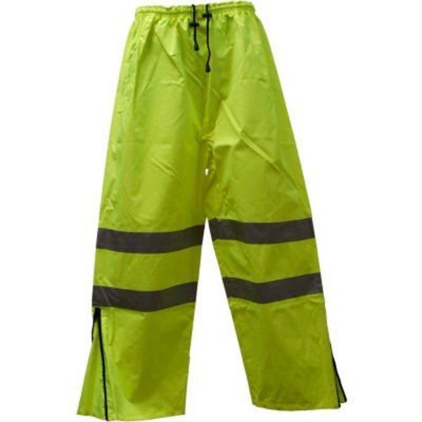 Petra Roc Inc Petra Roc Waterproof Drawstring Pants, ANSI Class E, 300D Oxford/PU Coating, Lime, 3XL LPP-CE-3X